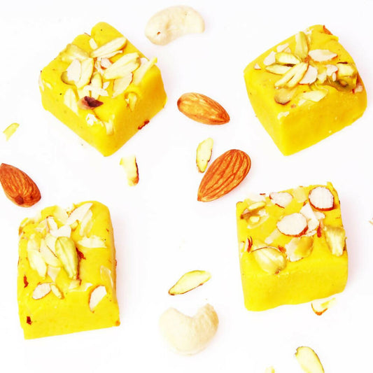 Ghasitaram Kesar Mawa Barfi | Swadesiicart