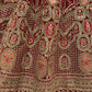 Jyoti Fashion Women's Rani Pink Velvet Multi Thread Embroidered with Zircon Diamond Wedding Lehenga Choli | Swadesiicart