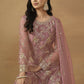 Old Rose Net Embroidered Wedding Festive Gharara Suit - Emponline | Swadesiicart