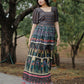 Jyoti Fashion Women's Black Heavy Digital Printed Pure Chanderi Anarkali Dress | Swadesiicart
