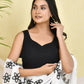 Amodini Designer Studio Black Cutdana Sleeveless Padded Blouse