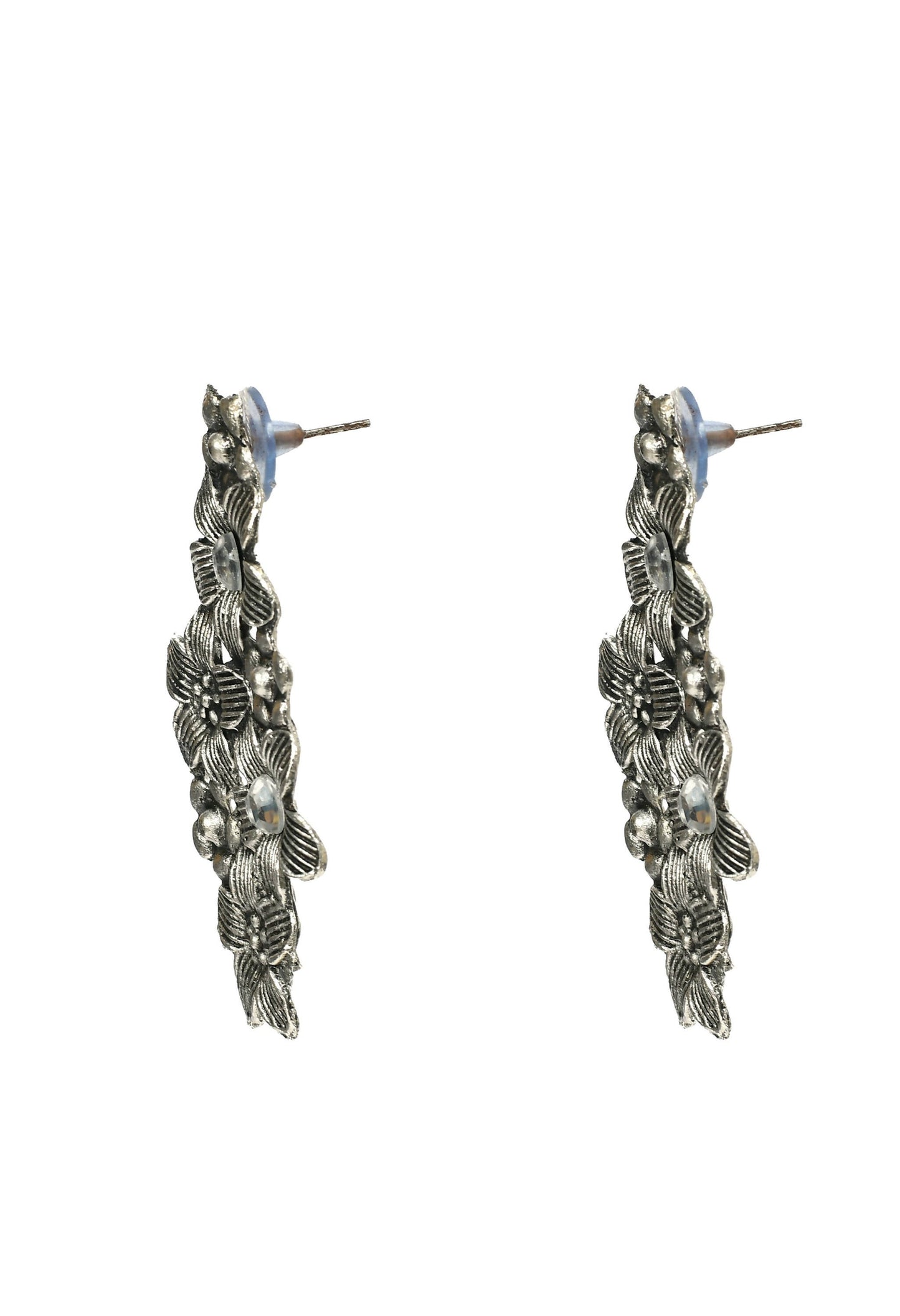 Mominos Fashion Johar Kamal Oxidised Silver-Plated Hasli Design Necklace Choker Set For Women | Swadesiicart