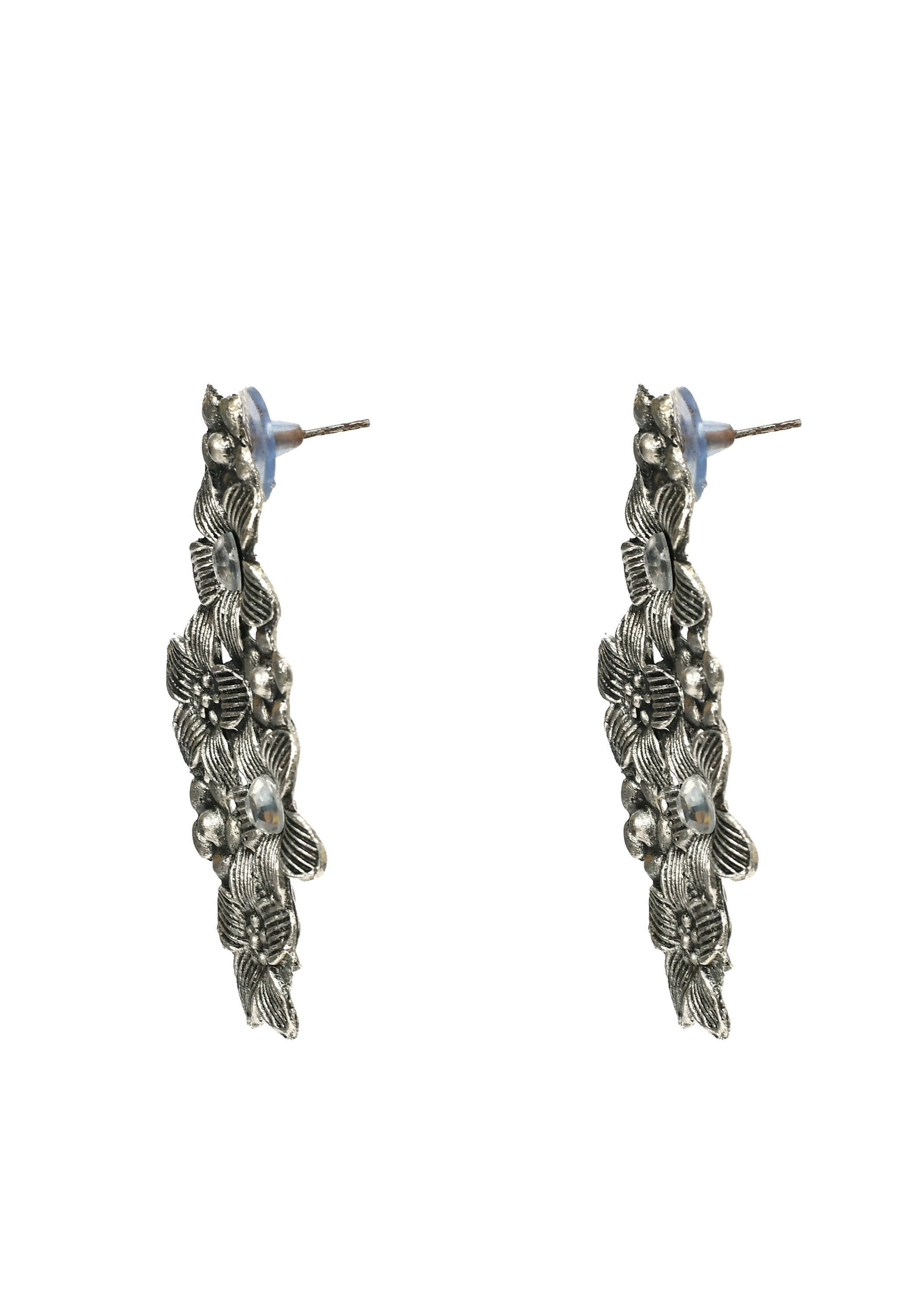 Mominos Fashion Johar Kamal Oxidised Silver-Plated Hasli Design Necklace Choker Set For Women | Swadesiicart