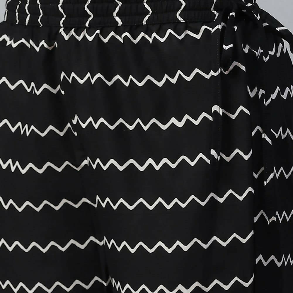 Anubhutee Women's Cotton Regular Geometric Printed Black Kurta Set | Swadesiicart