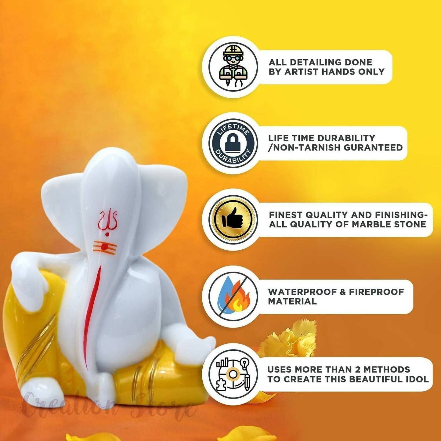 Creation Store Tilak Ganesh Idol - Swadesiicart