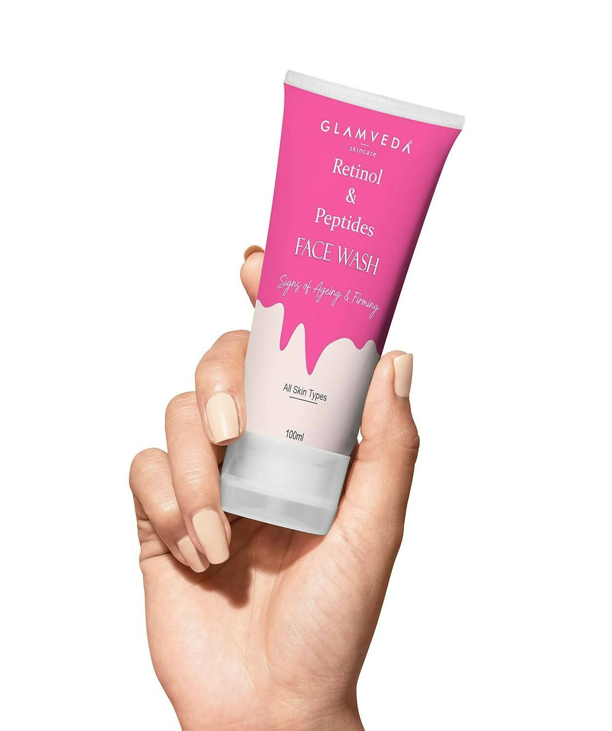 Glamveda Retinol & Peptide Anti Ageing Face Wash - Swadesiicart