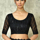 Black Silk Stripe Saree With Blouse Piece - Purvi