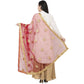 A R Silk Net Zari Flower Fancy Dupatta Mehroon Color Dupatta or Chunni