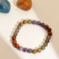 Red Carnelian, Lapis Lazuli, Amethyst and Green Avanturine Multicoloured Cyrstal Beads bracelet - Ruby Raang | Swadesiicart