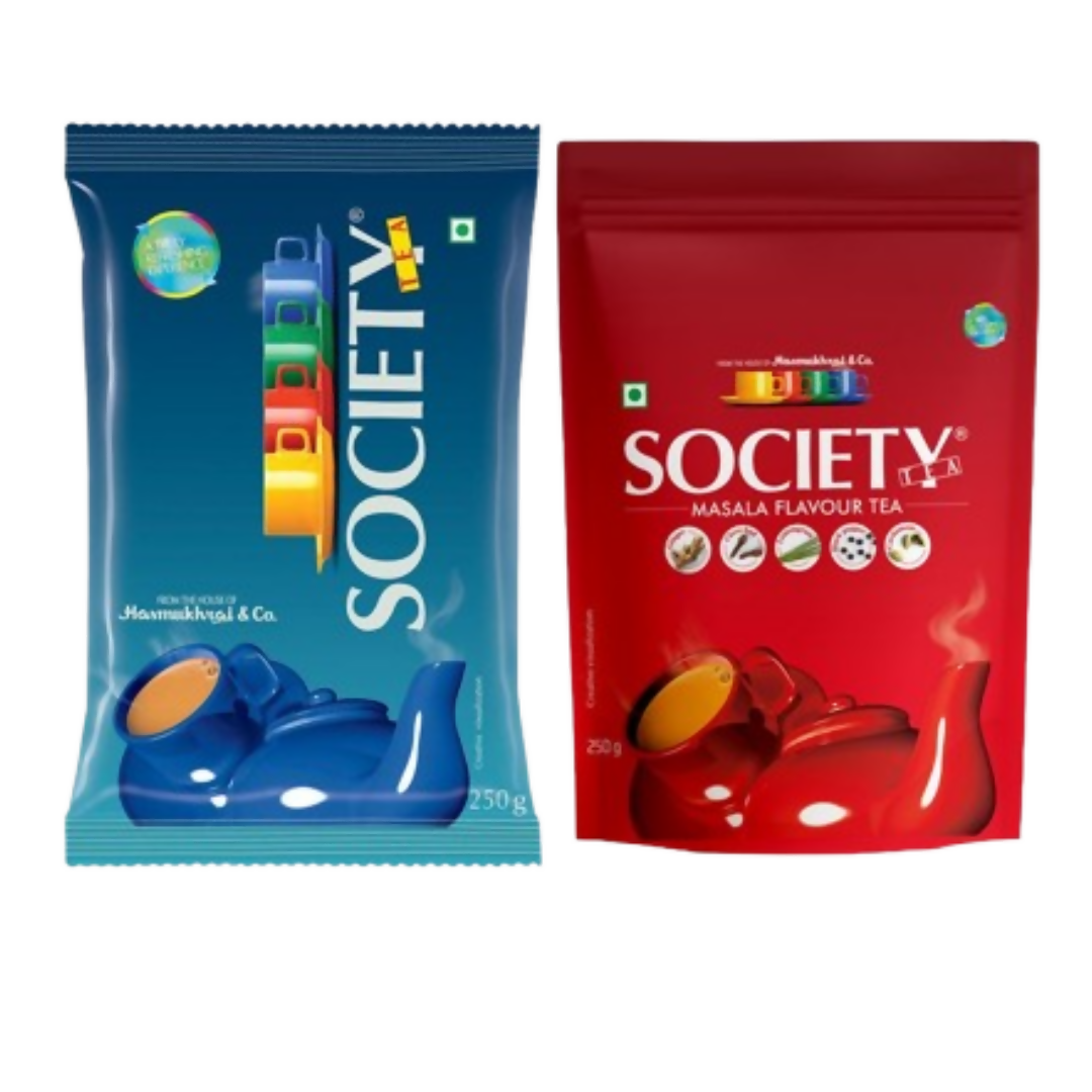Society Masala Tea & Leaf Tea Pouch Combo | Swadesiicart