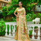 Vishnu Weaves Women's Parrot Green Paithani Silk Zari Woven Saree with Unstitched Blouse - Swadesiicart