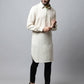 Even Apparels Cream Color Cotton Solid Men's Kurta With Shirt Collar (LN027) | Swadesiicart