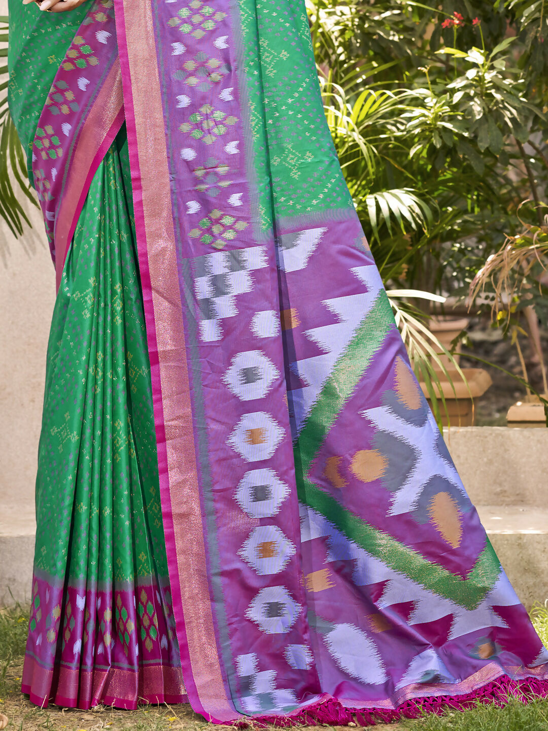 Shree Shyam Fashion Pochampalli Silk Purple Saree