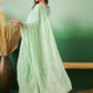 Sea Green Georgette Handwork Unstitched Dress Material - Hanika | Swadesiicart