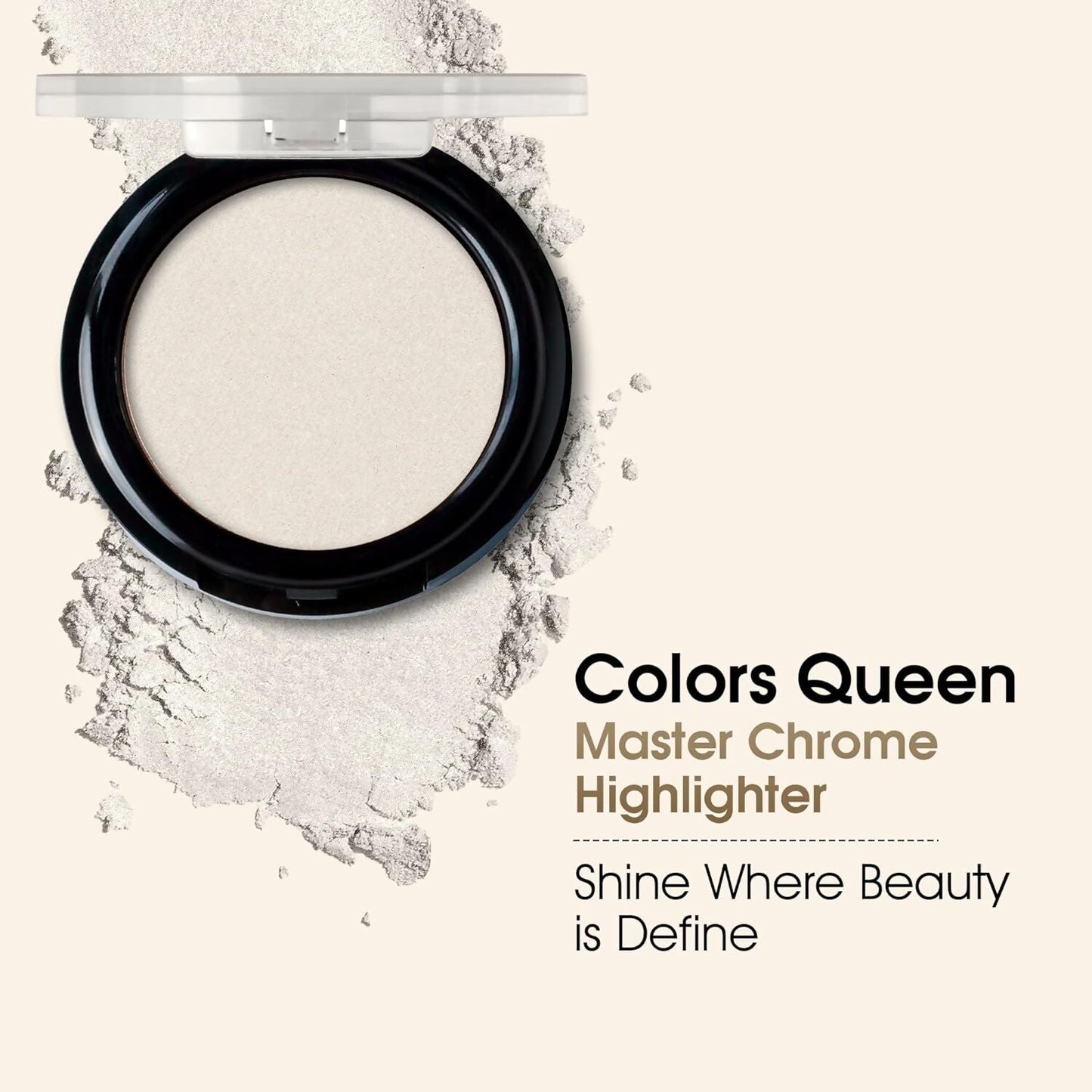 Colors Queen Master Chrome Metallic Highlighter - 01 Ice Cold - Swadesiicart