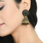 Mominos Fashion Joharkamal Kundan work Jhumka with Black Beads - Swadesiicart
