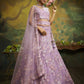 House of Panchhi Mauve Net Sequins with heavy Zarkan embroidery Lehenga choli & Dupatta | Swadesiicart