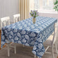 AIRWILL 100% Cotton Self Designed 4 Seater Table Cloth - Blue