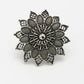 NVR Women's Silver-Toned Floral Shape Adjustable Finger Ring | Swadesiicart