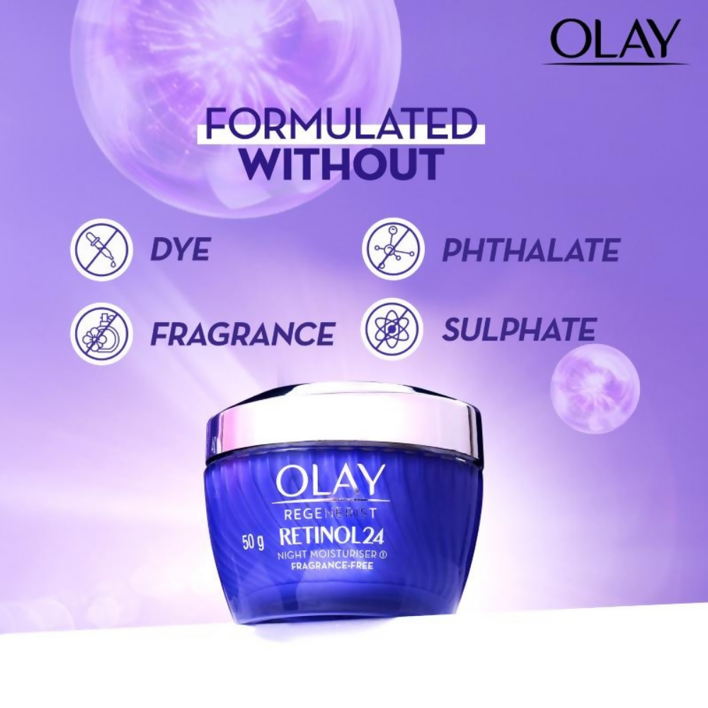 Olay Retinol Kit For Overnight Repair, Anti-Ageing Night Cream With Cleanser - Swadesiicart