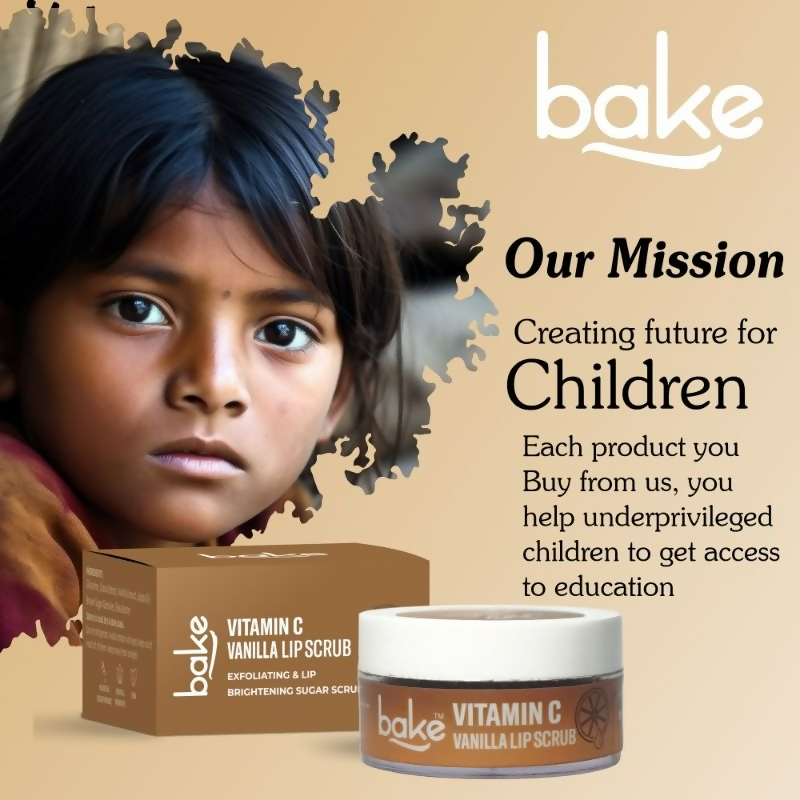 Bake Vitamin C Vanilla Lip Exfoliating & Lightening Scrub - Swadesiicart