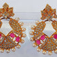 AD Ruby Designer White Stone Earrings