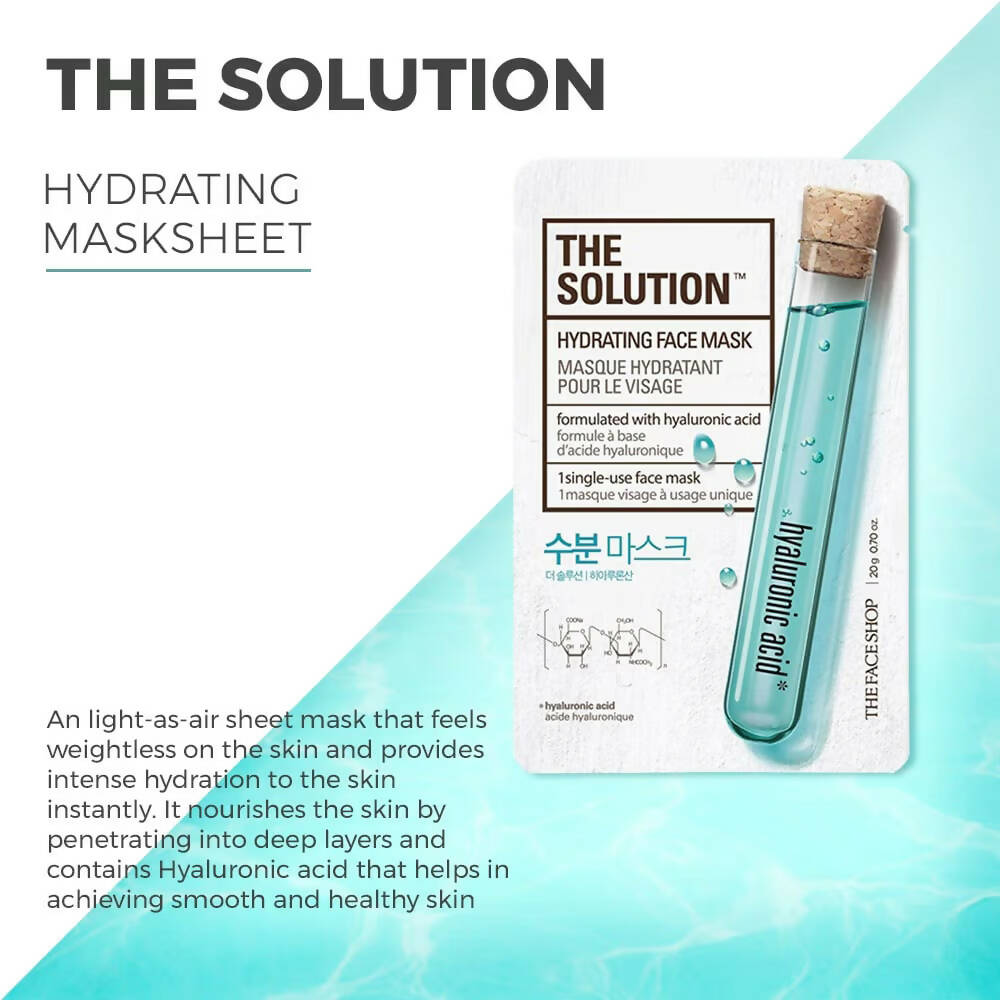 The Face Shop The Solution Hydrating Face Mask - Korean Skincare | Swadesiicart