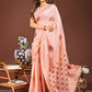 Shree Shyam Fashion Neerja Peach Linen Cotton Saree