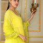 Pomcha Jaipur Yellow Saadgi Yellow Mirror Work Anarkali Set | Swadesiicart