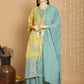 Jyoti Fashion Women's Yellow Chanderi Silk Elegant Jardoshi Kurta with Trouser & Dupatta | Swadesiicart