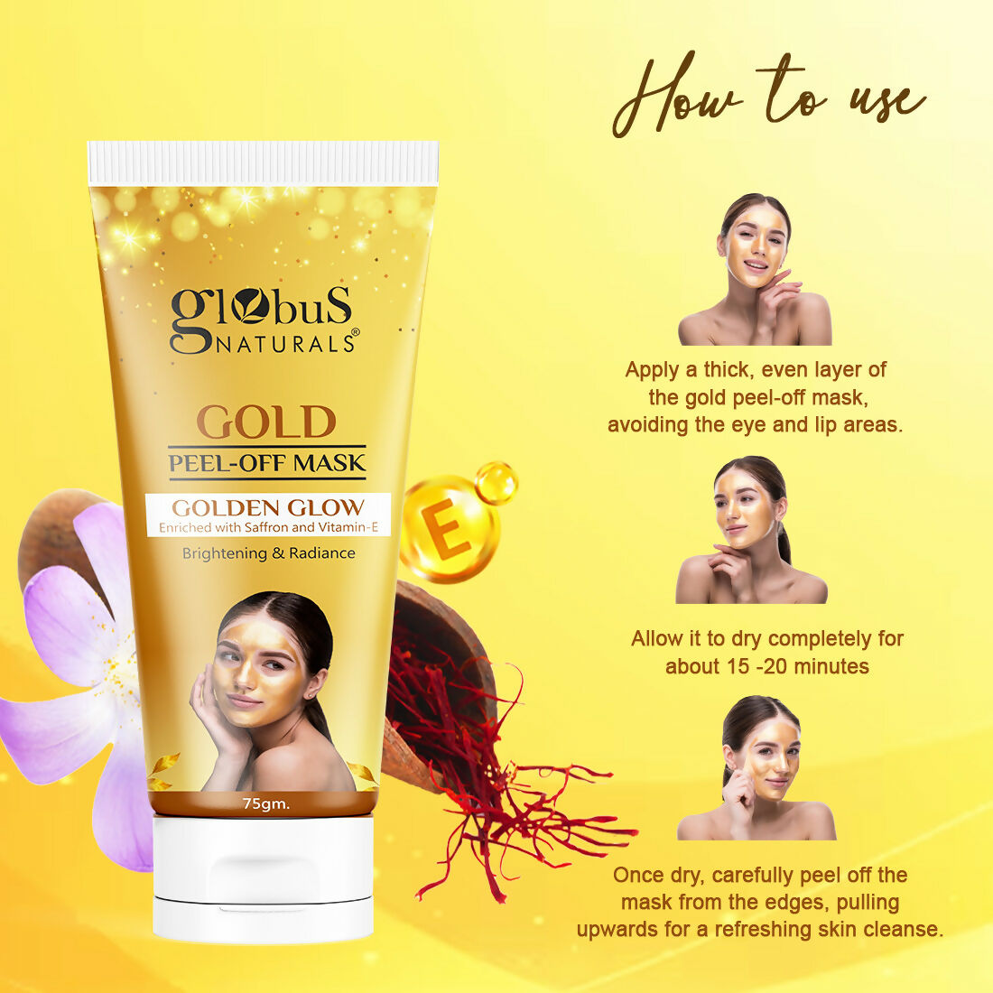 Globus Naturals Gold Peel Off Mask | Swadesiicart