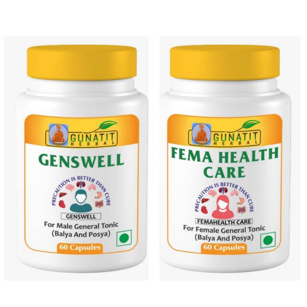 Gunatit Herbal combo of Genswell + Fema Healthcare | Swadesiicart