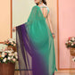 Sea Green Georgette Pedding Color Printed Ready To Wear Saree - Aalaya | Swadesiicart