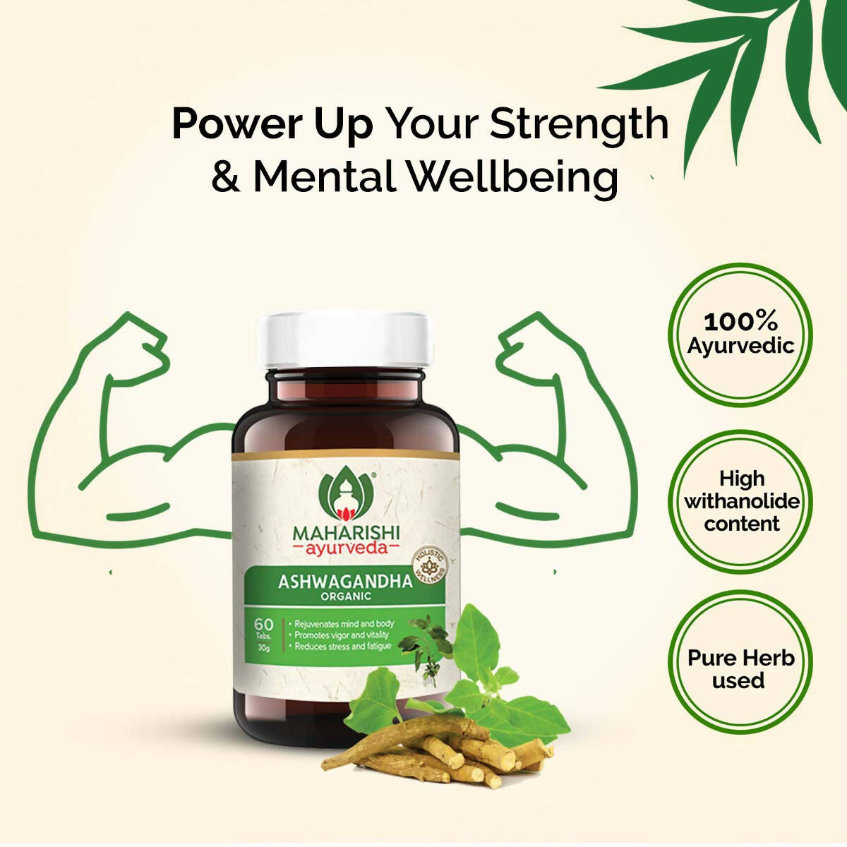 Maharishi Ayurveda Ashwagandha Organic Tablets - Swadesiicart