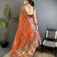 Joban Fashion Orange Banarasi Soft Silk Woven Saree | Swadesiicart