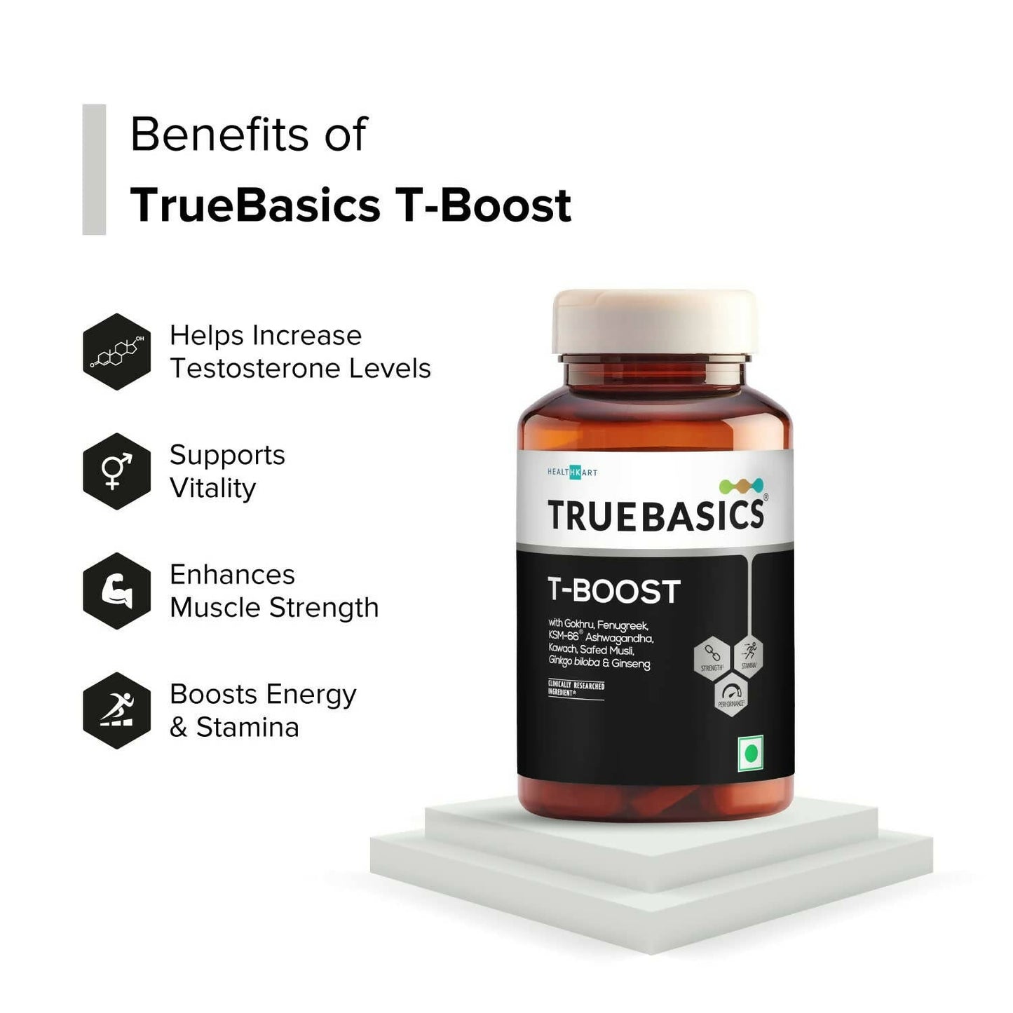 TrueBasics T-Boost Tablets for Men - Swadesiicart