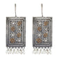 Joban Fashion Women White Beads Pattern Dual Tone Brass Earrings | Swadesiicart