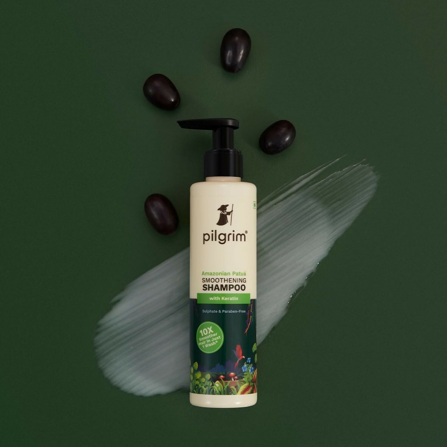Pilgrim Patua & Keratin Hair Smoothening Shampoo For Dry & Frizzy Hair - Swadesiicart