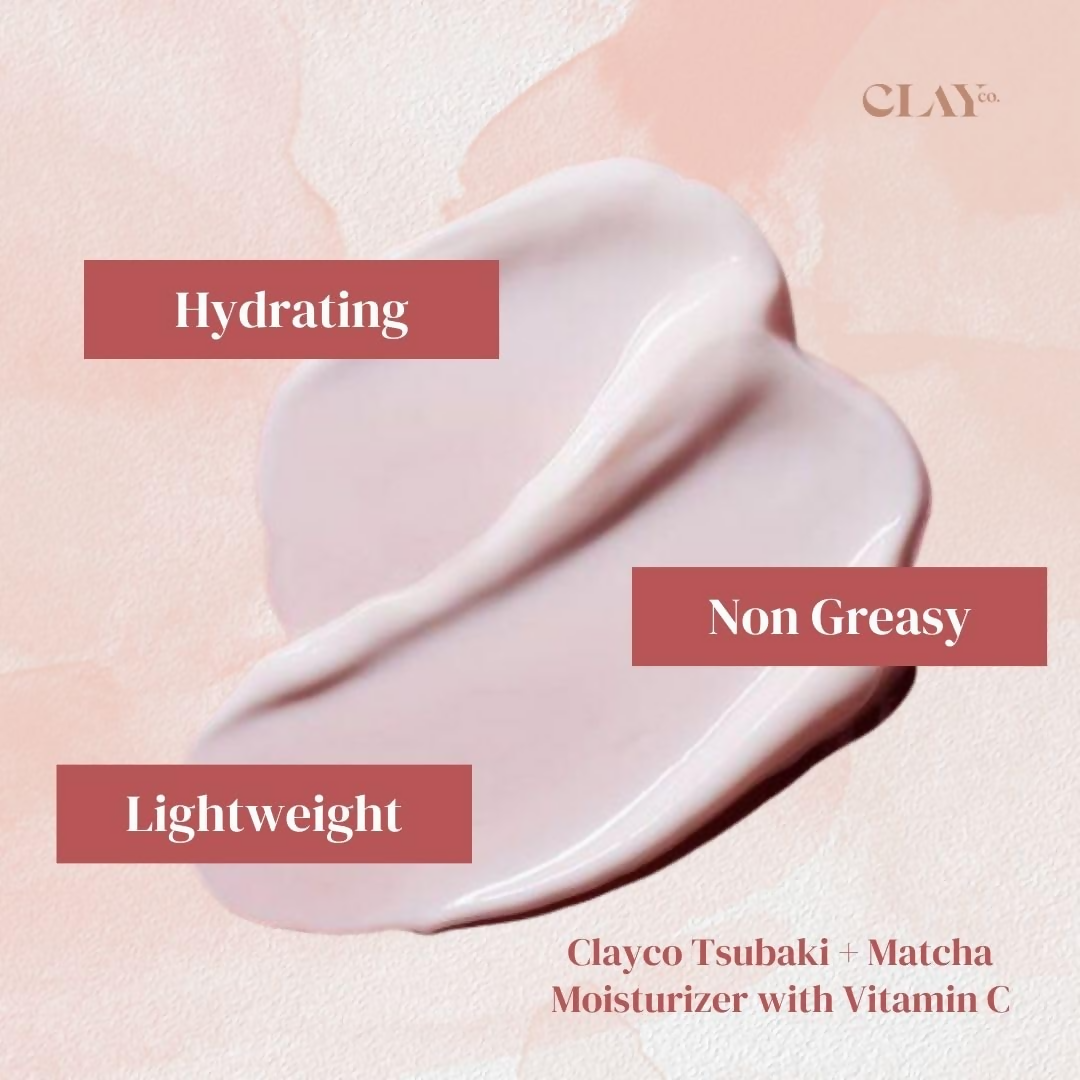Clayco Tsubaki + Matcha Face Moisturizer With Vitamin C For Oily & Sensitive Skin Face Cream | Swadesiicart