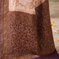 Joban Fashion Ivory Crepe Chiffon Pure Handloom Banarasi Silk Saree | Swadesiicart