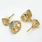 NVR Wome's Gold-Polished AD- Studded Jhumki Earrings | Swadesiicart