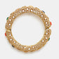 Ruby Raang 22k Gold Polished Multi Kundan Bracelet | Swadesiicart