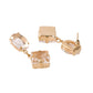 NVR Women Golden Cz Studded Studs Earrings | Swadesiicart