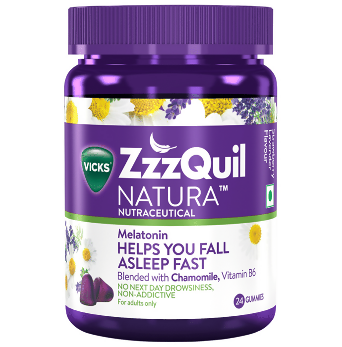 Vicks ZzzQuil Natura Melatonin Sleep Gummies | Swadesiicart