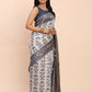 Shree Shyam Fashion Linen Cotton Navy Blue Saree
