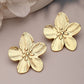 NVR Women's Gold-Polished Floral Shape Stud Earrings | Swadesiicart