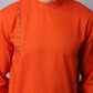 Even Apparels Orange Pure Cotton Men's Kurta With Side Placket | Swadesiicart