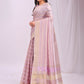 Shree Shyam Fashion Organza Light Pink Saree