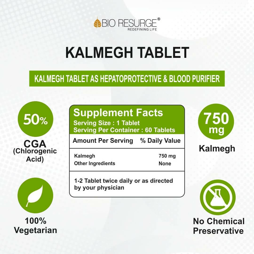 Bio Resurge Life Kalmegh Tablets - Swadesiicart