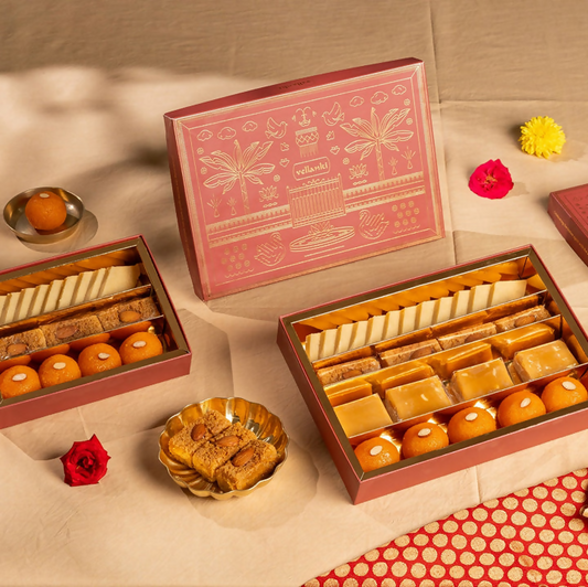 Vellanki Foods Assorted Partition Sweets Box | Swadesiicart